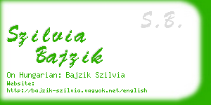 szilvia bajzik business card
